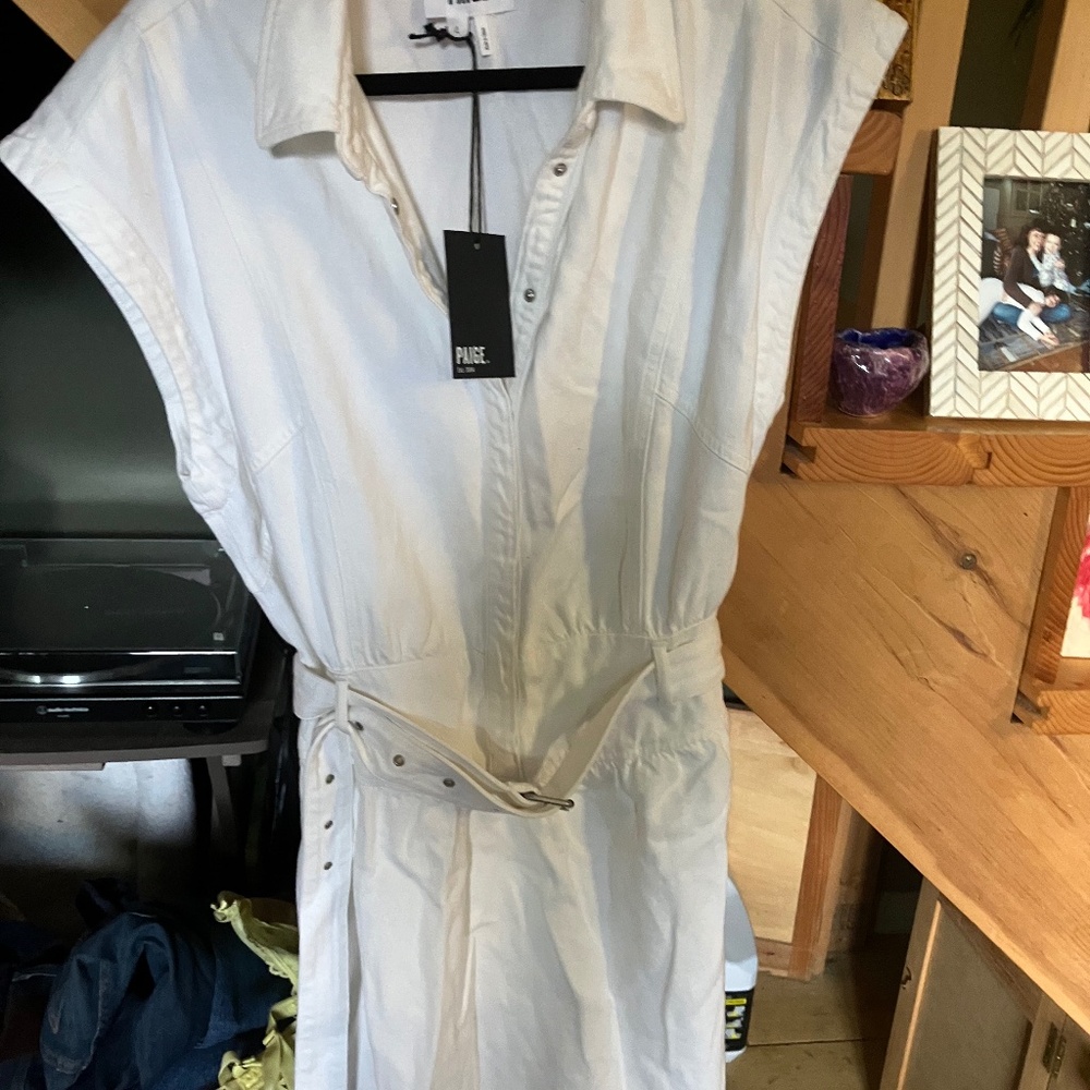 Paige White Denim Dress BNWT